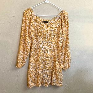 Cotton: On Floral Spring Summer Dress Small Button Down